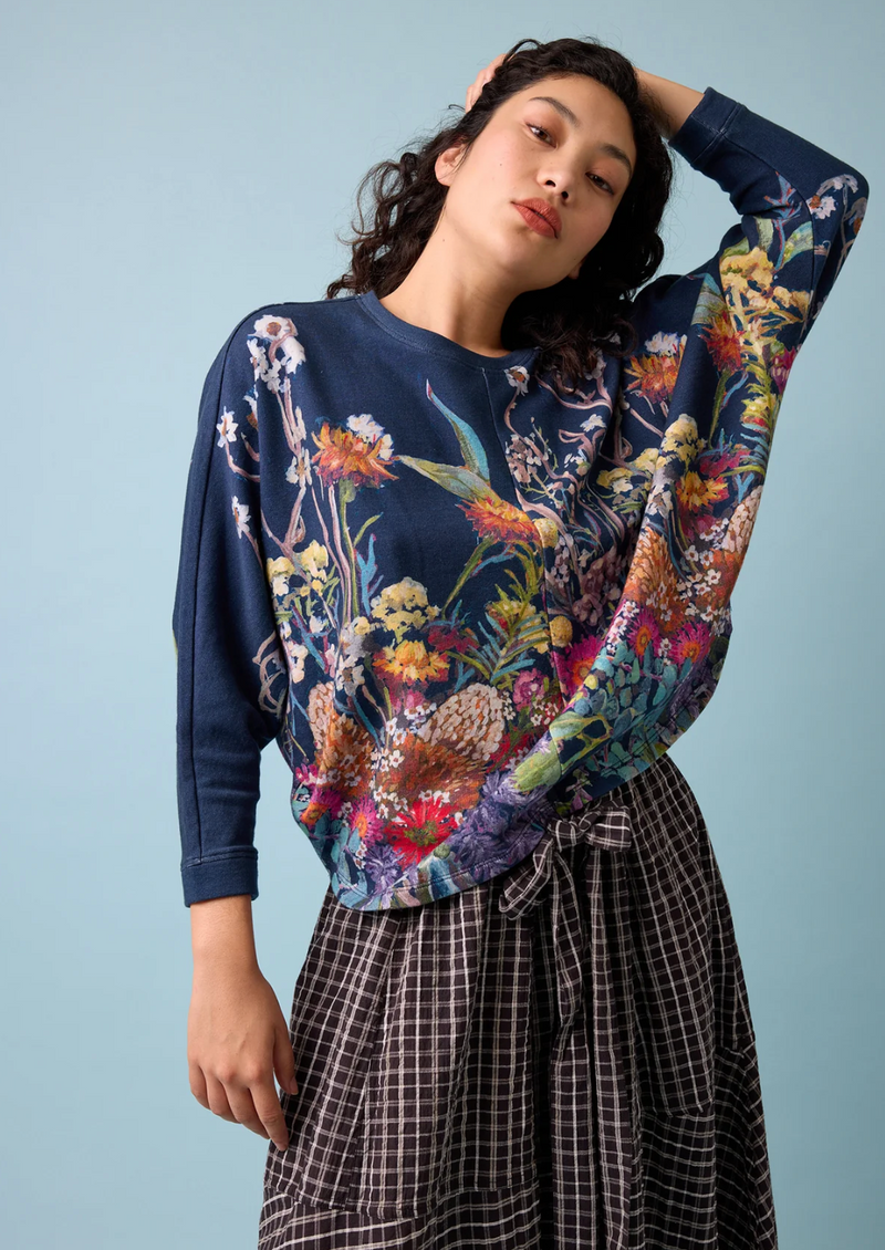 Nancybird - Dahlia Batwing Sweater - Blossom Bouquet