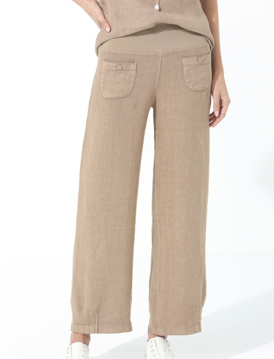 Elizabeth Scott - Linen Pants - Caramel - ES-PT-101G