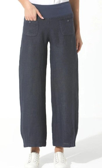 Elizabeth Scott - Linen Pants - Indigo - ES-PT-101G