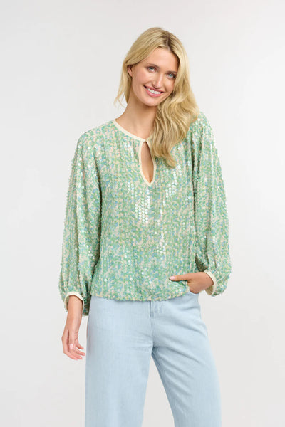 365 Days - Swan Lake Top - Green/Blue sequin - 3DT9388 Green/Blue