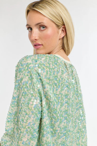 365 Days - Swan Lake Top - Green/Blue sequin - 3DT9388 Green/Blue