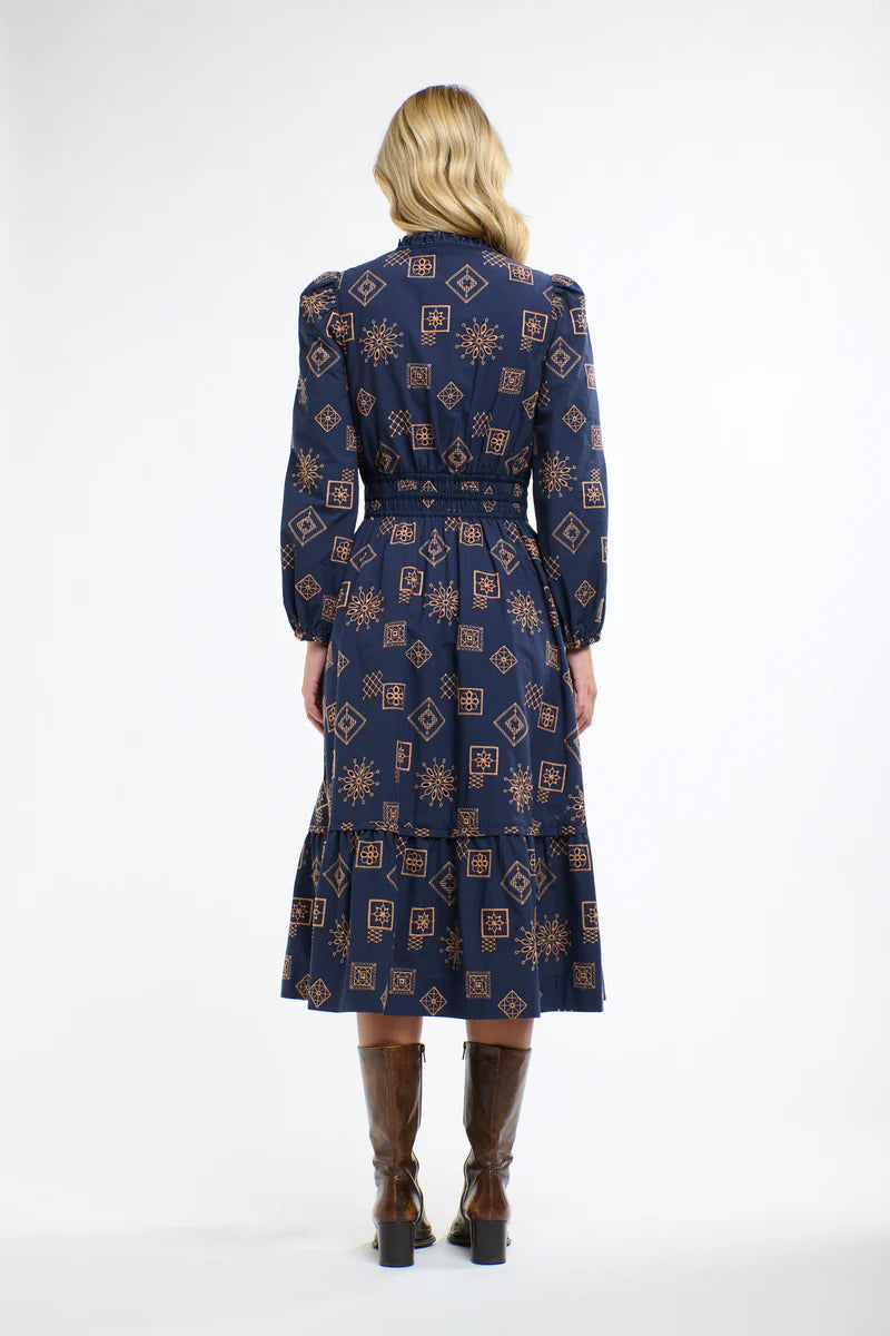 365 Days - Mandala Dress - Indigo - 3DD9271 Indigo