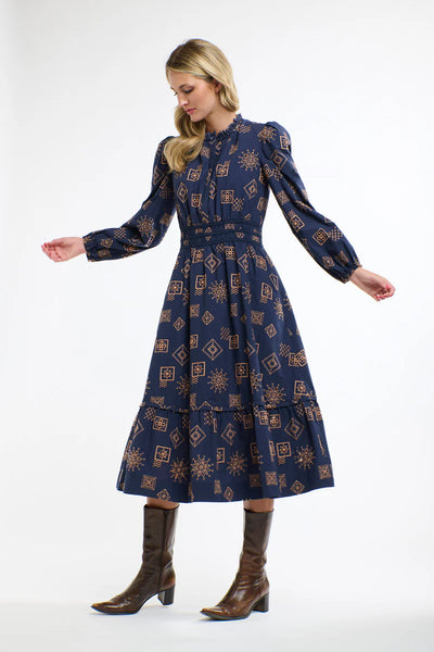 365 Days - Mandala Dress - Indigo - 3DD9271 Indigo