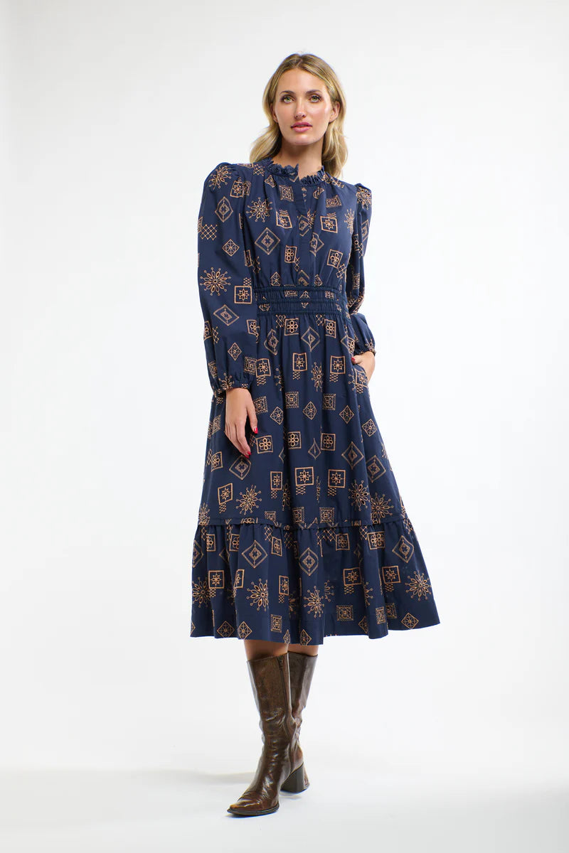 365 Days - Mandala Dress - Indigo - 3DD9271 Indigo