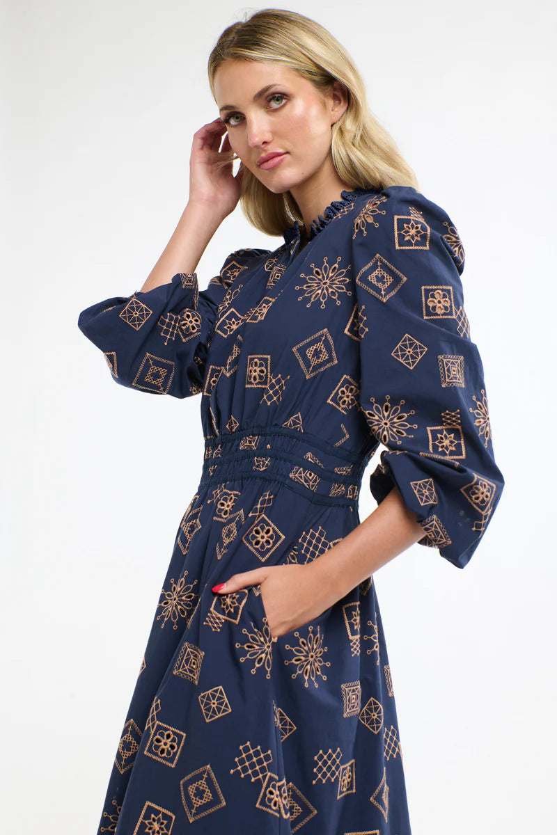 365 Days - Mandala Dress - Indigo - 3DD9271 Indigo