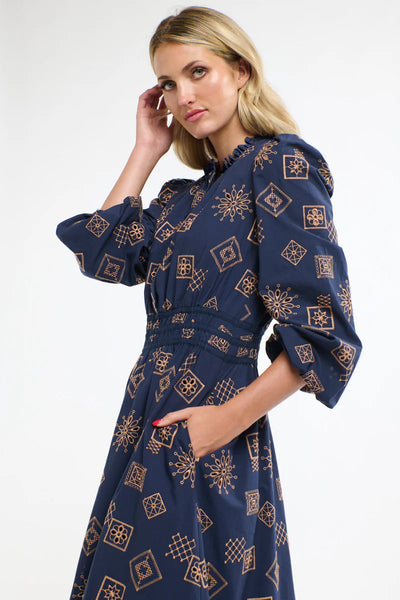 365 Days - Mandala Dress - Indigo - 3DD9271 Indigo