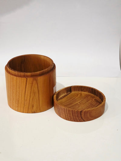 Teak Small Jar with Lid