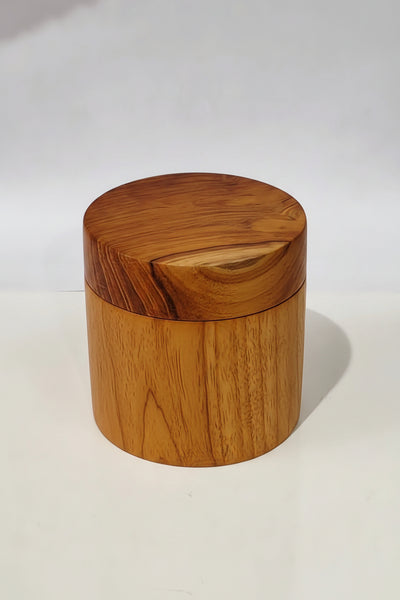 Teak Small Jar with Lid