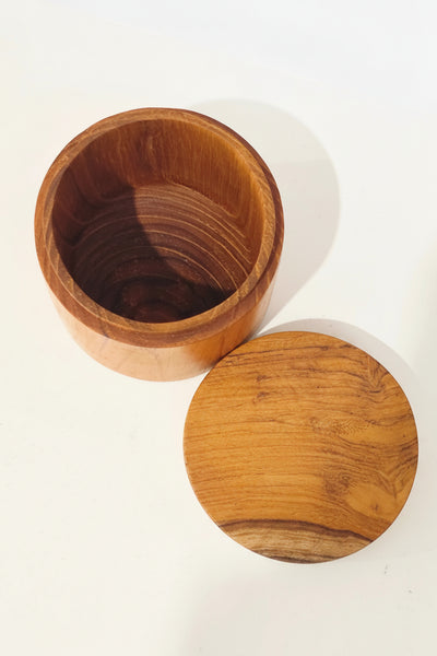 Teak Small Jar with Lid
