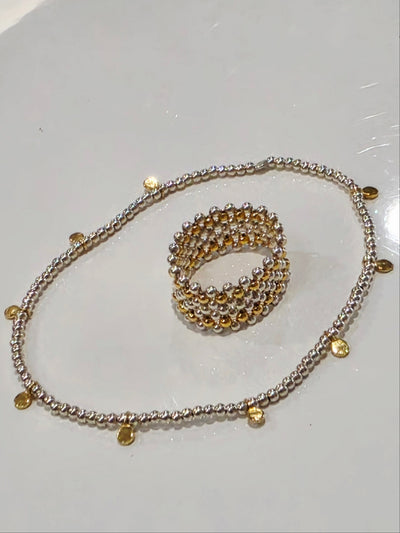 M&H - Silver Beaded Ring