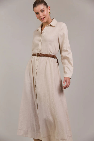 Eb & Ive - Laax Shirt Dress - Ecru Size L ONLY