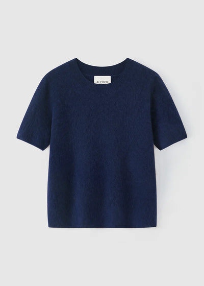 Aleger - 658 Brushed Short Sleeve Knit - Royal Blue