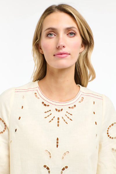 365 Days - Annie Embroidered Dress - 3DD9286 Antique Cream