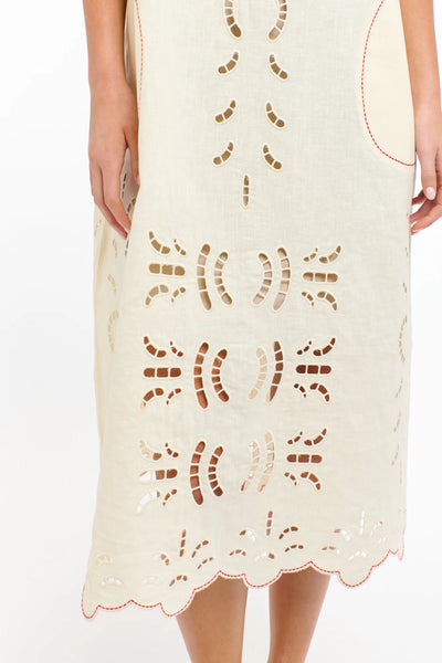 365 Days - Annie Embroidered Dress - 3DD9286 Antique Cream
