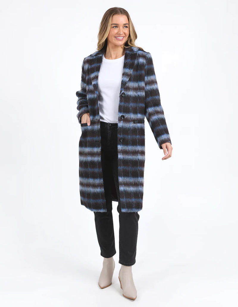 Foxwood - Bennett Coat - choc blue black- 5553014CHK