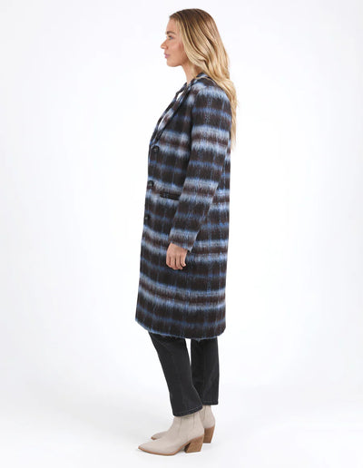 Foxwood - Bennett Coat - choc blue black- 5553014CHK