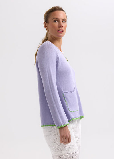 Zaket & Plover - Hand Work Trim A Line - ZP7721 Lilac