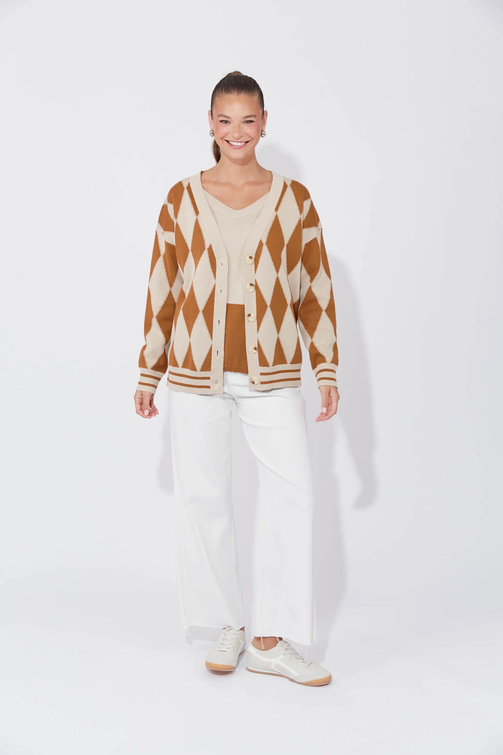 Haven - Casablanca Lurex Cardigan - Sand/Dune
