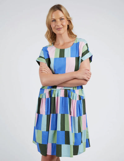 Elm Lifestyle - Dress - Odyssey - Blue/Green Print