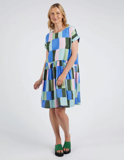 Elm Lifestyle - Dress - Odyssey - Blue/Green Print