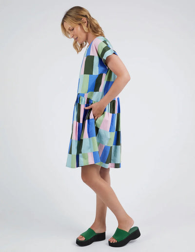 Elm Lifestyle - Dress - Odyssey - Blue/Green Print