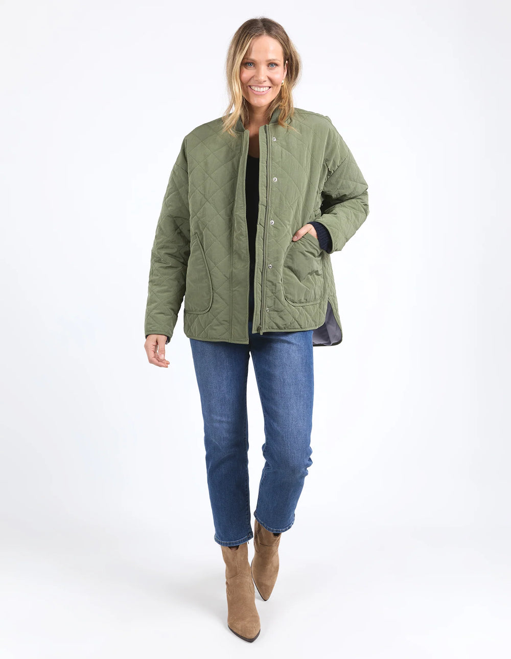Elm - Miley Quilted Jacket - Clover - 8158036CLOV