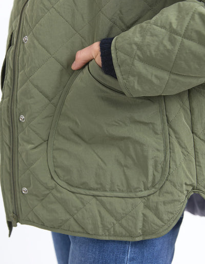 Elm - Miley Quilted Jacket - Clover - 8158036CLOV