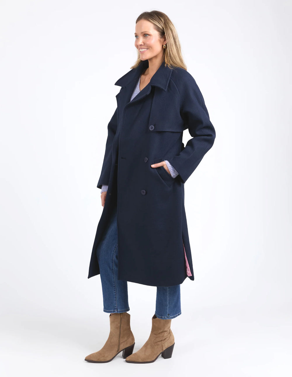 Elm - Clemence Coat - Dark Sapphire - 8158037.Navy