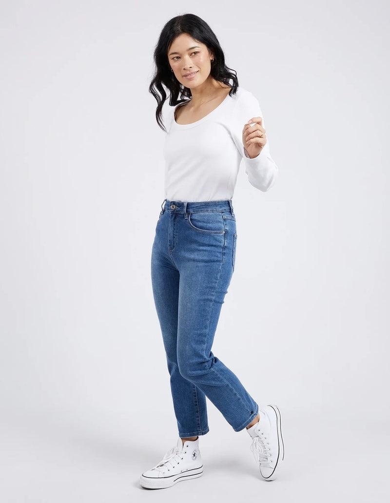 Elm - Ada Full Length Jean - Mid Blue wash- 81D1447BLU