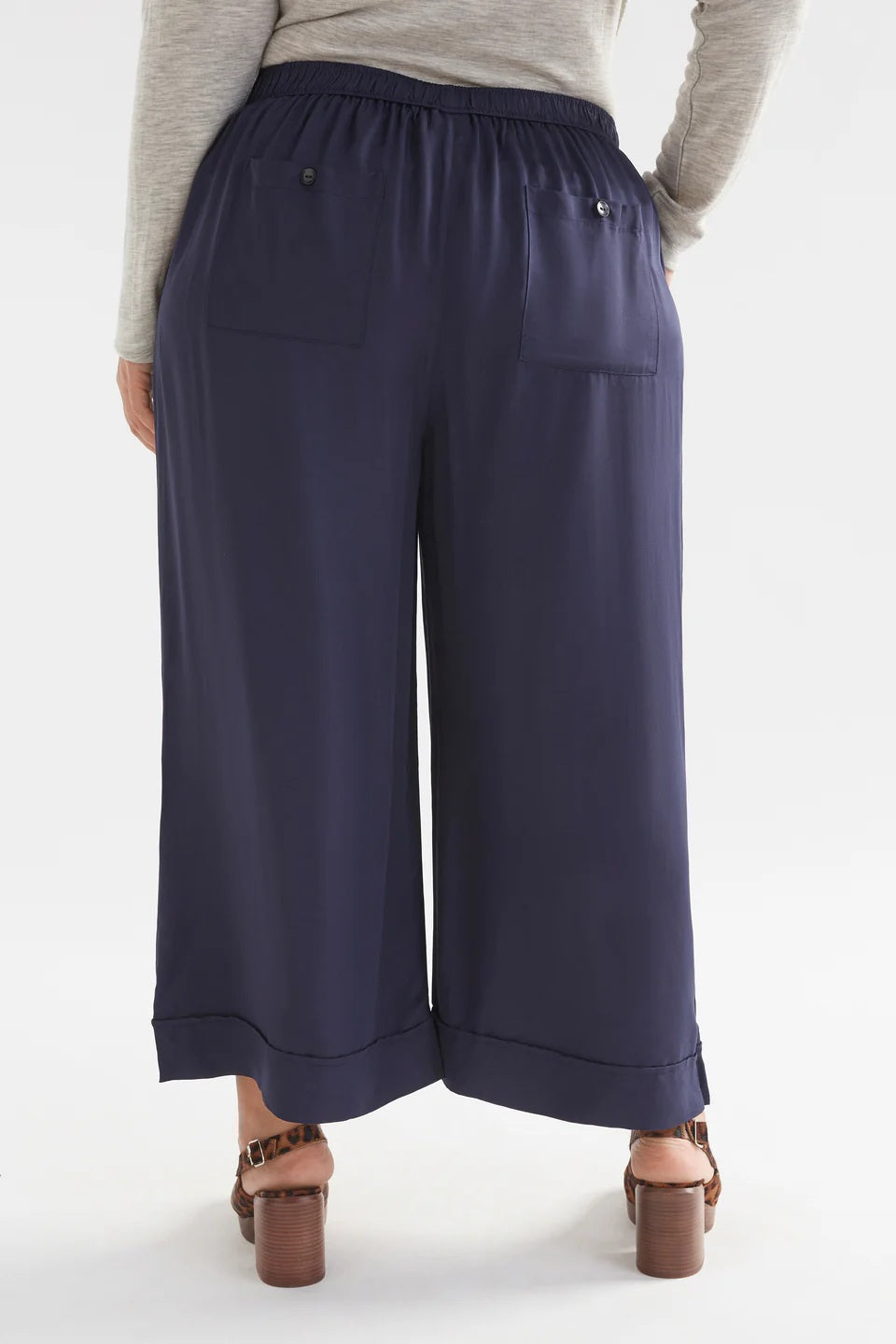Elk the Label - Culotte Wide Leg Pant - Moonlight