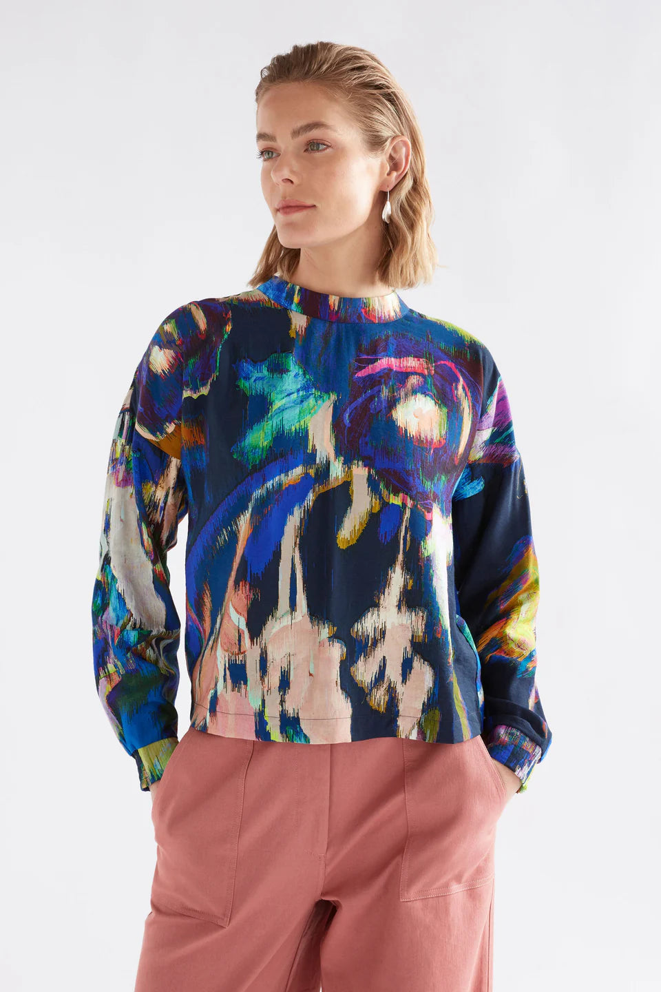 Elk The Label - Moda Turtleneck Top - Vaara Print