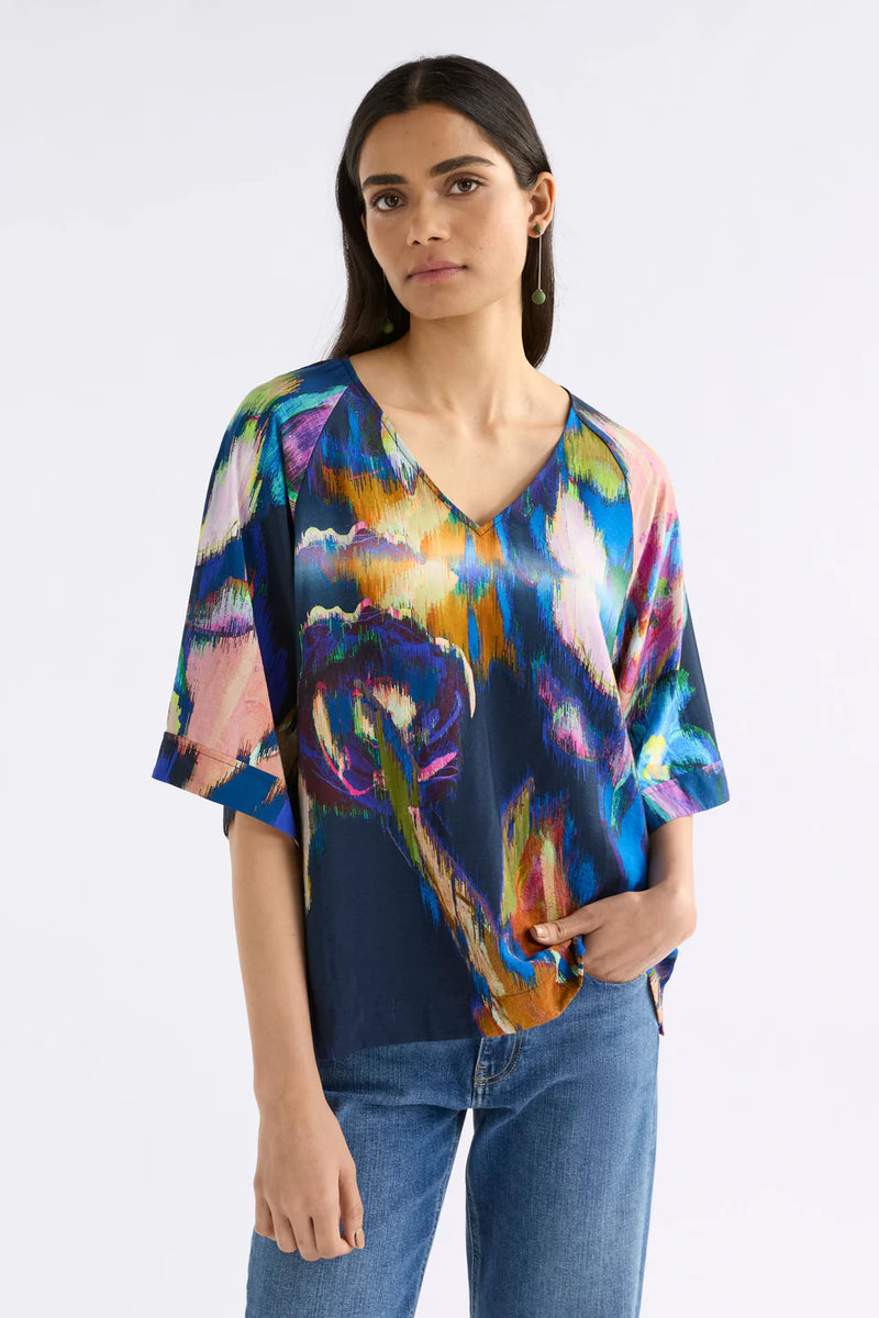 Elk The Label - Moda V Neck Top - Vaara Print