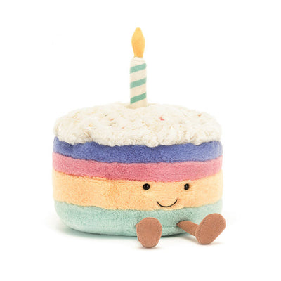 Jellycat Amuseables Rainbow Birthday Cake medium