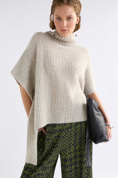 Elk - Aleph Poncho - Melange Oatmeal - K0193TW26