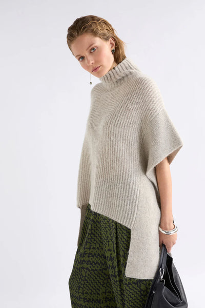 Elk - Aleph Poncho - Melange Oatmeal - K0193TW26