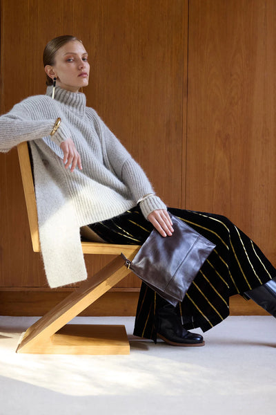 Elk - Aleph Poncho - Melange Oatmeal - K0193TW26