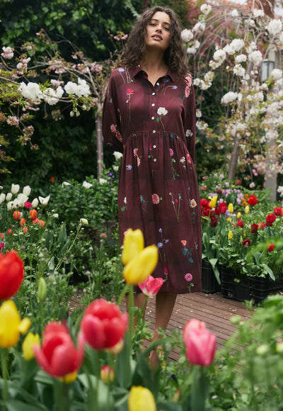 Nancybird - Alla Dress - Bloom Tile - W26-A02BT
