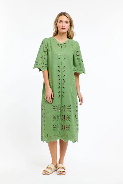 365 Days - Annie Embroidered dress - 3DD9286 Kelly Green