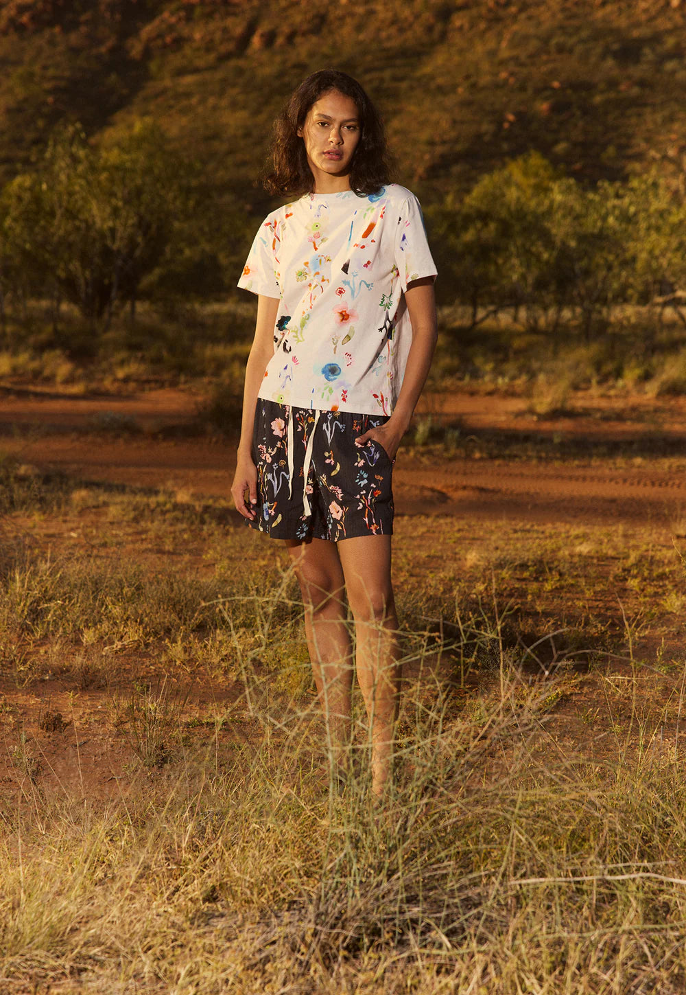 Nancybird - Apollo Tee - Watercolour Cream - S26-A36CR