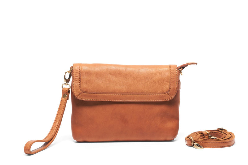 Rugged Hide - Aria Small Crossbody - Cognac - RH-434