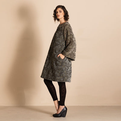 Megan Salmon - Aubrey Iris Coat - Gunmetal - MSW26-M5710