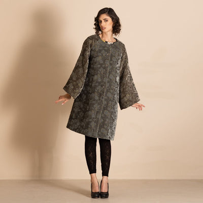 Megan Salmon - Aubrey Iris Coat - Gunmetal - MSW26-M5710