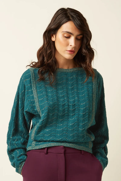 King Louie - Azzurra Knit Top - Spruced Green - 09820-358AW26