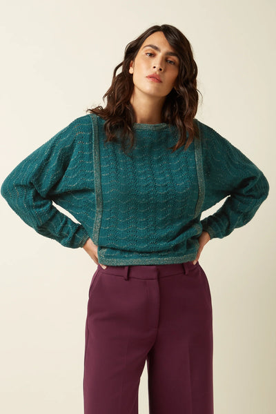 King Louie - Azzurra Knit Top - Spruced Green - 09820-358AW26