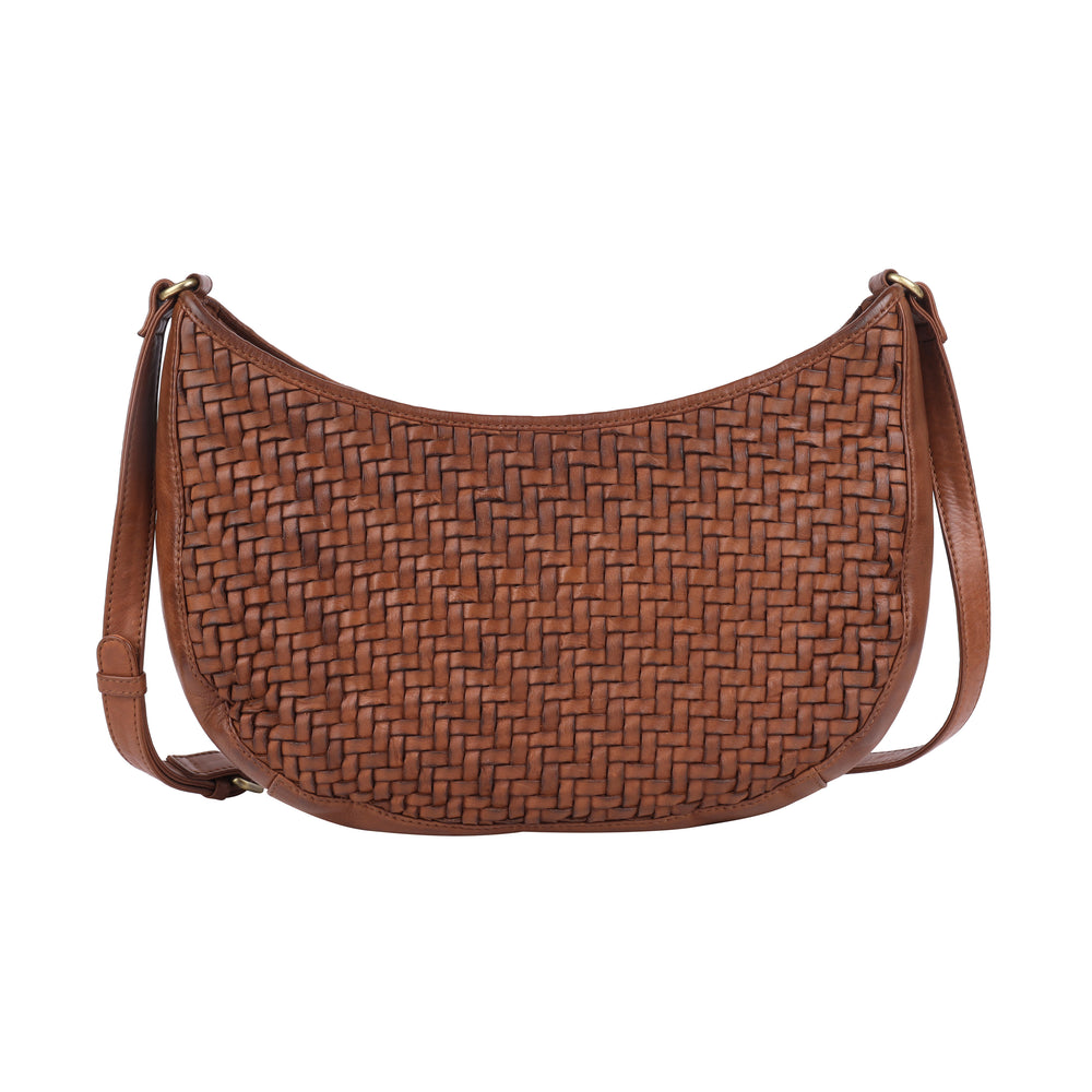 Rugged Hide - Ballarat Weave Crossbody - Oak - RH-2590