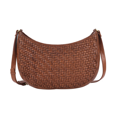 Rugged Hide - Ballarat Weave Crossbody - Oak - RH-2590