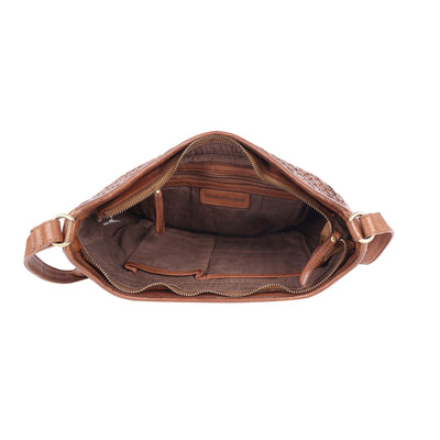 Rugged Hide - Ballarat Weave Crossbody - Oak - RH-2590
