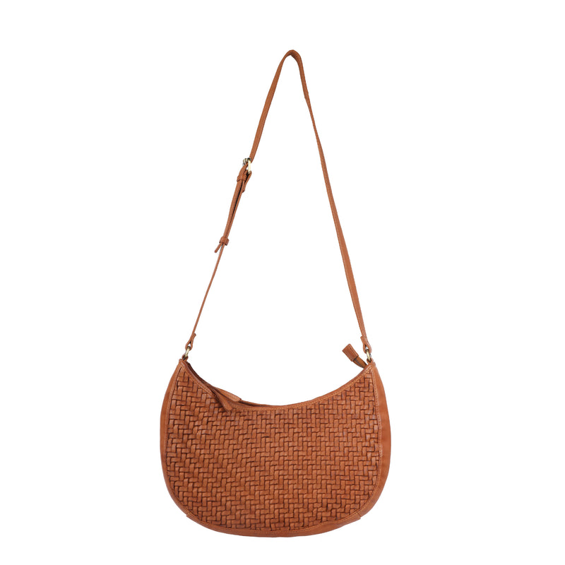 Rugged Hide - Ballarat Weave Crossbody - Tan - RH-2590