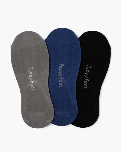 Pussyfoot - 3pk Footlet Socks - Blue | Black | Grey