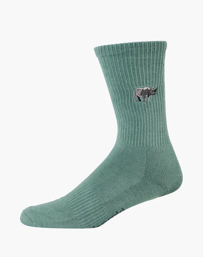Pussyfoot - Mens Rhino Zoo Conservation Socks | Khaki